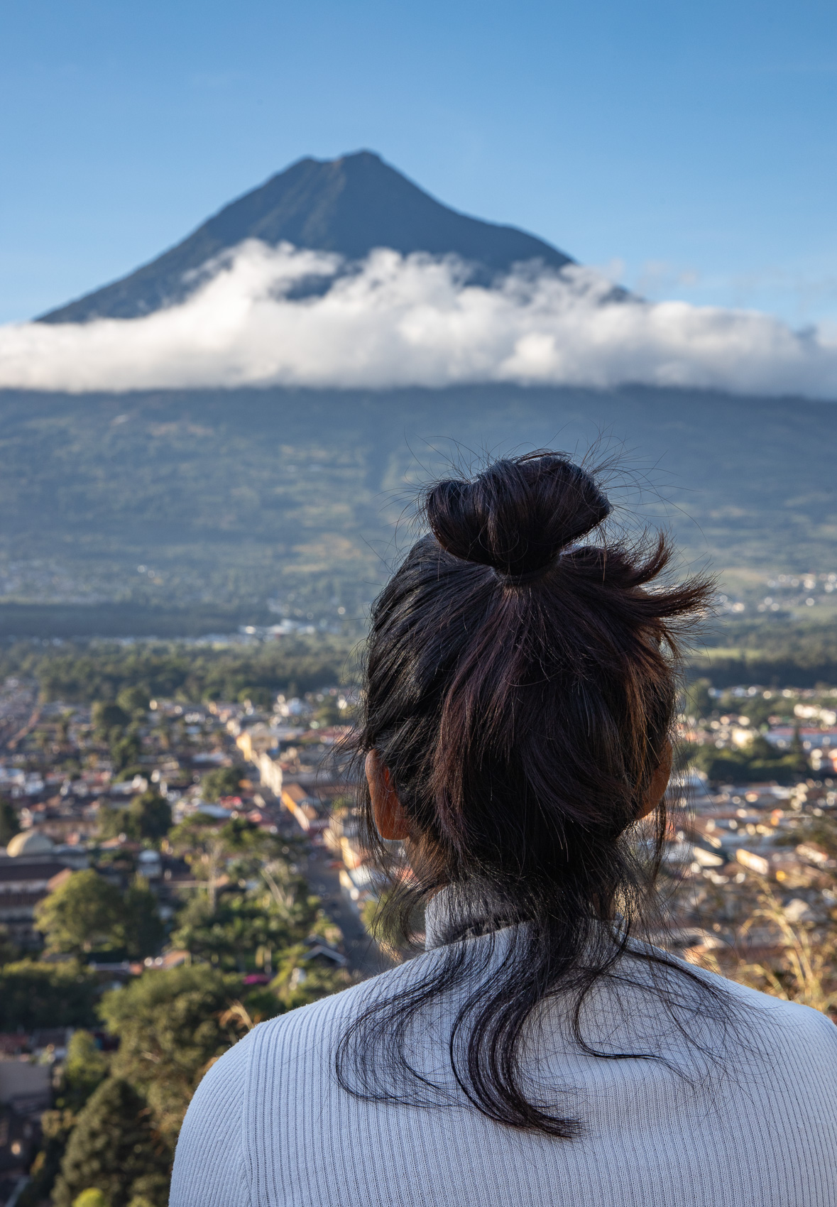 Guatemala-Antigua-Volcano-Girl-Hair